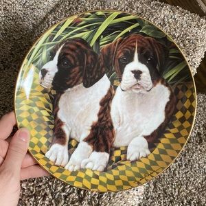Danberry mint Two of a kind boxer dog collectible plate
